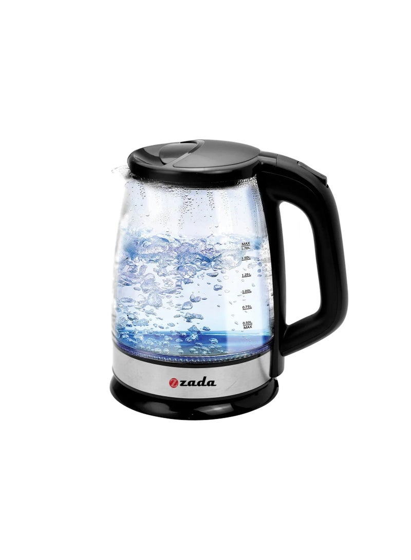 زادا غلاية مياه زجاجية من زادا - 2.2 لتر - 1500 وات - إضاءة LED زرقاء - ZKT-320 - Image 1